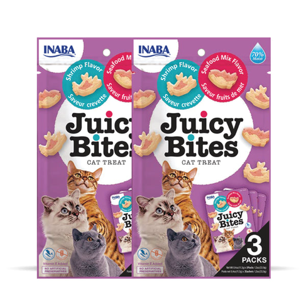 INABA Juicy Bites Shrimp and Seafood Mix Flavoured Cat Treats