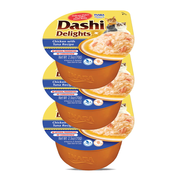Inaba Dashi Delights Chicken with Tuna Recipe Cat Wet Food
