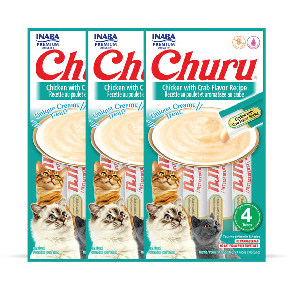 INABA Churu Chicken with Crab Creamy Cat Treats