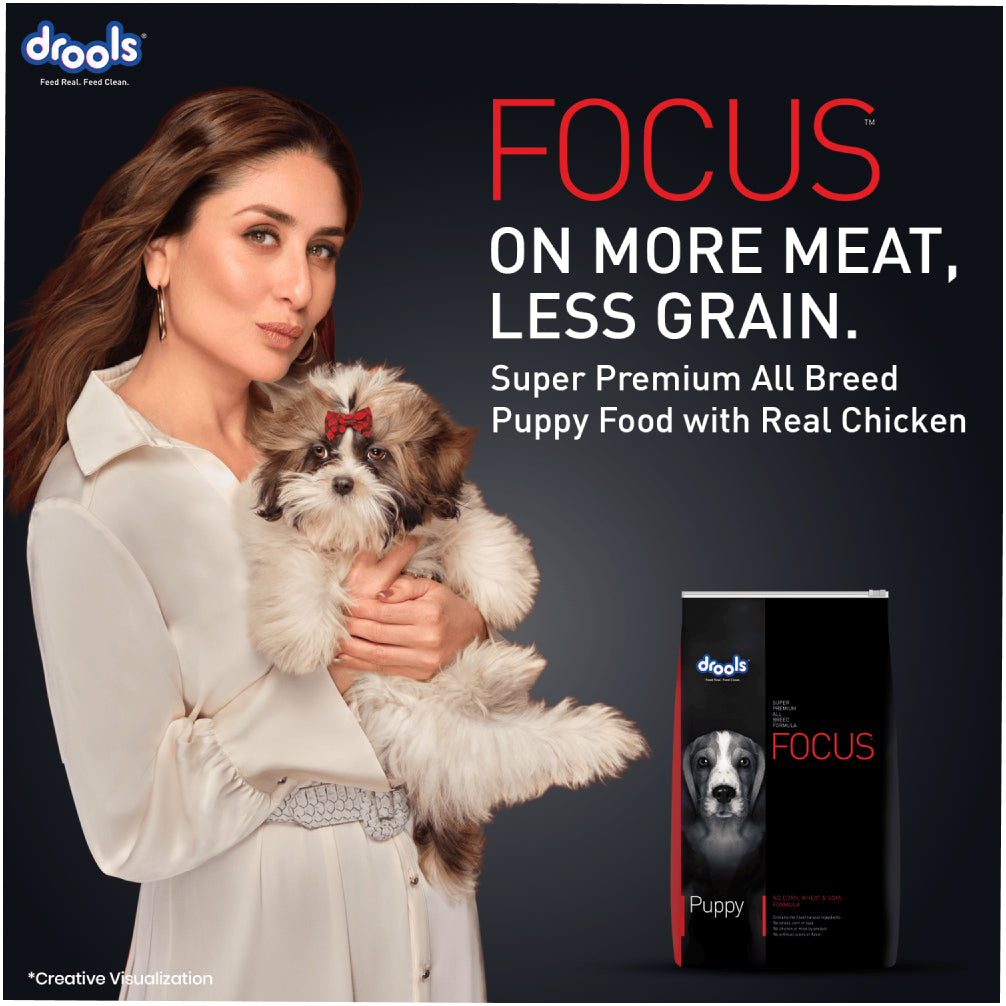Drools Focus Super Premium Puppy Dog Dry Food | Corn & Wheat Free Formula Dogs- Dry Food Drools Focus