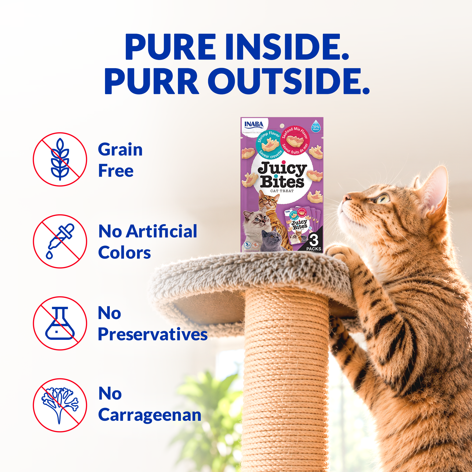 INABA Juicy Bites Shrimp and Seafood Mix Flavoured Cat Treats Cats-Treats & Others INABA