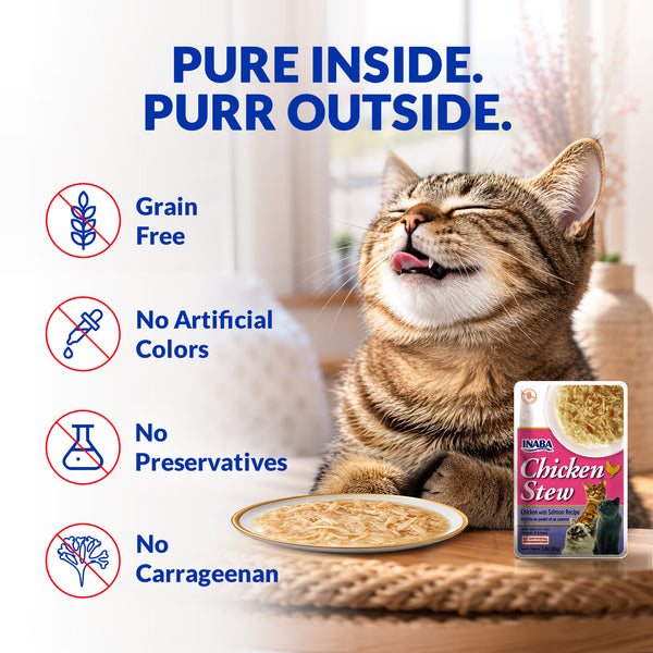 INABA Chicken Stew Chicken with Salmon Recipe Cat Wet Food