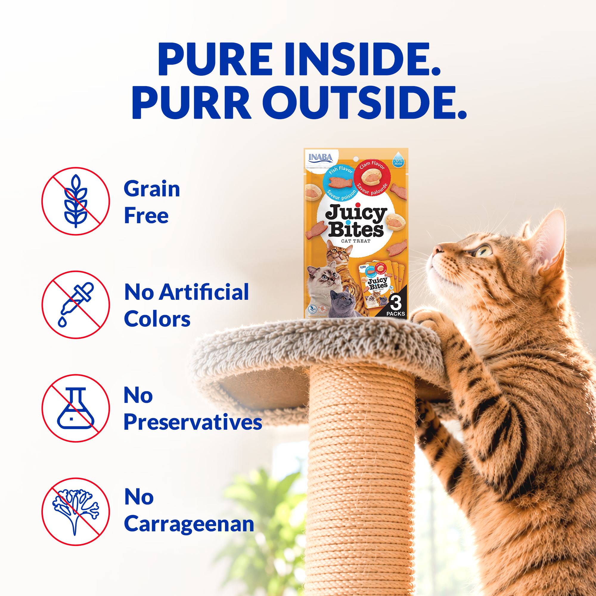 INABA Juicy Bites Fish and Clam Flavoured Cat Treats Cats-Treats & Others INABA