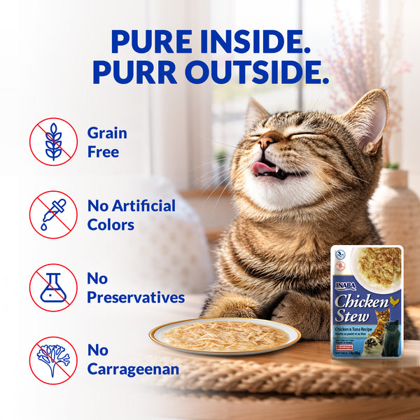 INABA Chicken Stew Chicken with Tuna Recipe Cat Wet Food