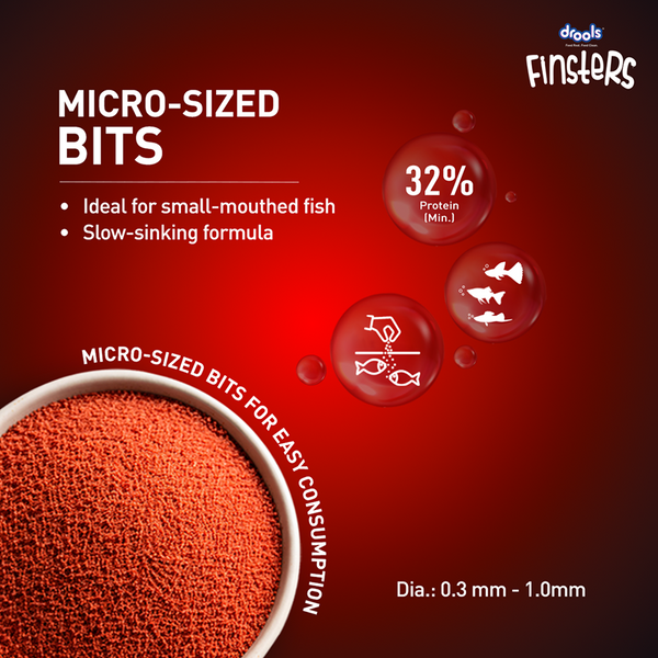 Drools Finsters Micro Bits Fish Food