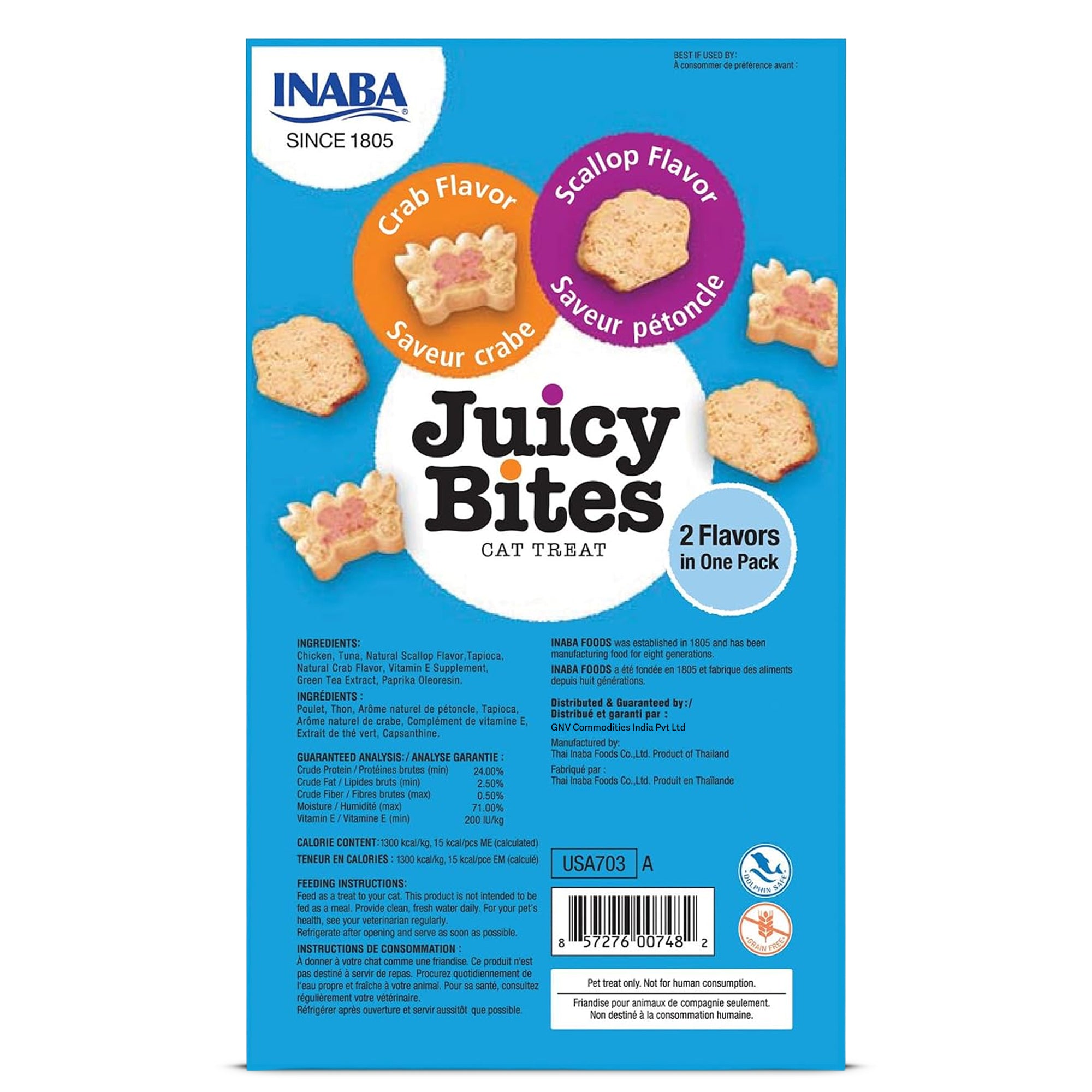 INABA Juicy Bites Scallop and Crab Flavoured Cat Treats Cats-Treats & Others INABA