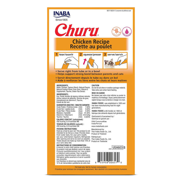 INABA Churu Chicken Recipe Creamy Cat Treats