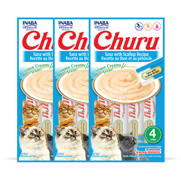 INABA Churu Tuna with Scallop Recipe Creamy Cat Treats