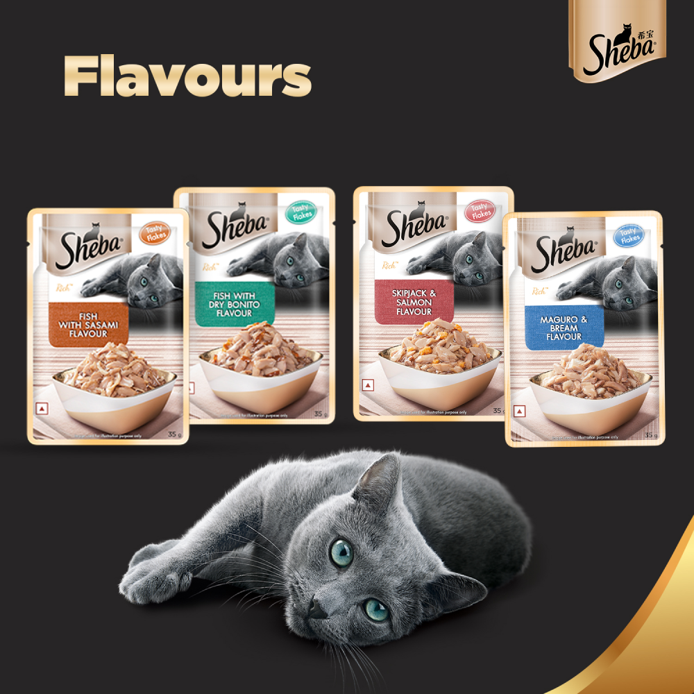 Sheba Skipjack & Salmon Fish Mix Cat Wet Food