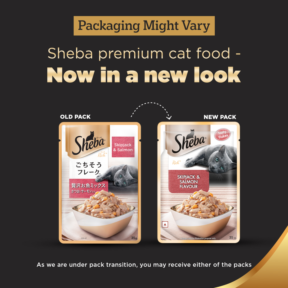 Sheba Skipjack & Salmon Fish Mix Cat Wet Food