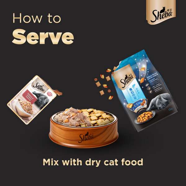 Sheba Maguro & Bream Fish, Skipjack & Salmon Fish and Fish with Sasami Mix Premium Cat Wet Food Combo