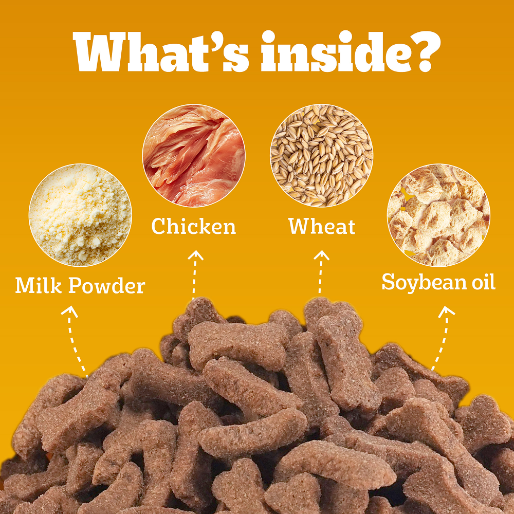 Pedigree Milk and Chicken Flavour Biscrok Biscuits Dog Treats (500g) Dog Treats + Others Pedigree