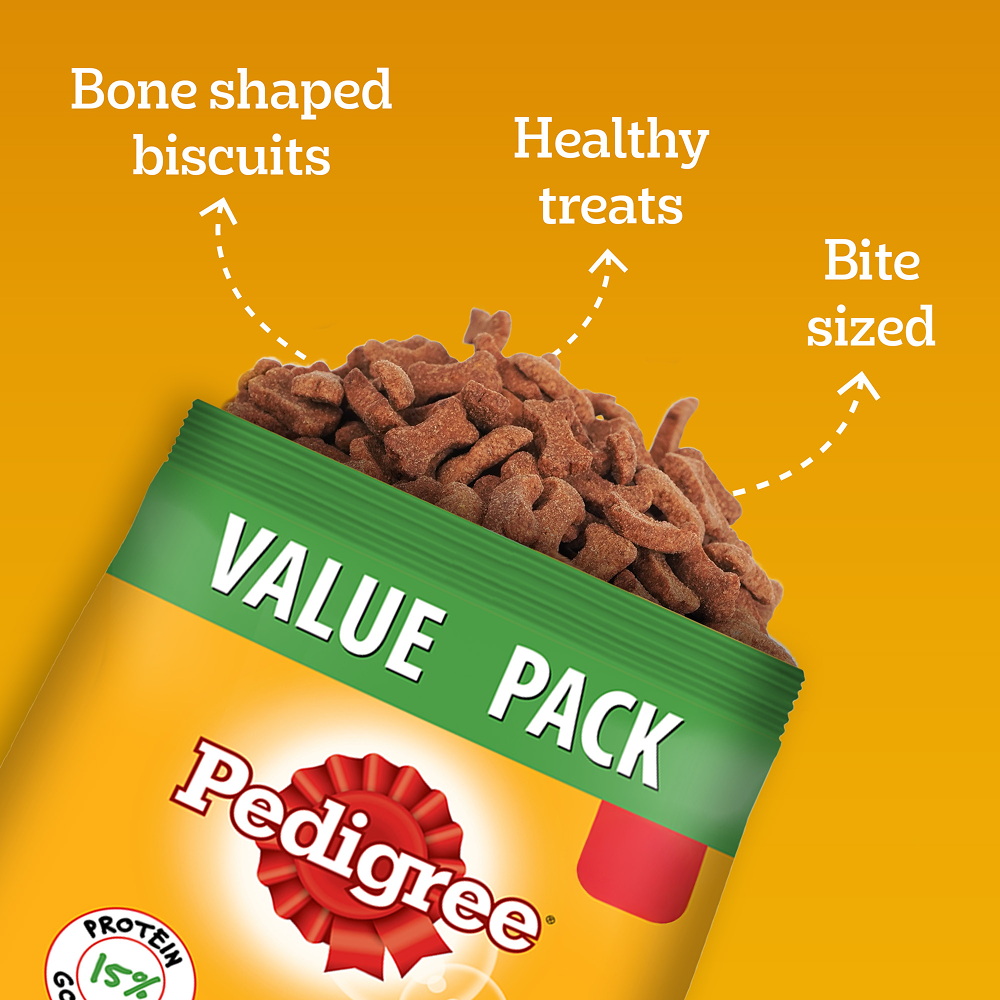 Pedigree Milk and Chicken Flavour Biscrok Biscuits Dog Treats (500g) Dog Treats + Others Pedigree