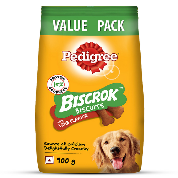 Pedigree Lamb Flavour Biscrok Biscuits Dog Treats (900g)