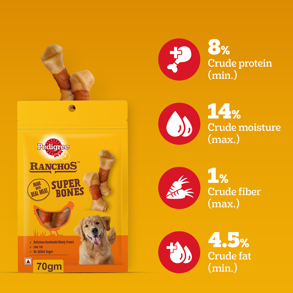 Pedigree Ranchos Super Bones Chicken & Milk Dog Treats Dog Treats + Others Pedigree