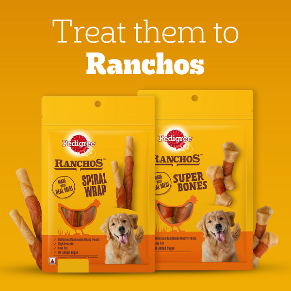 Pedigree Ranchos Super Bones Chicken & Milk Dog Treats