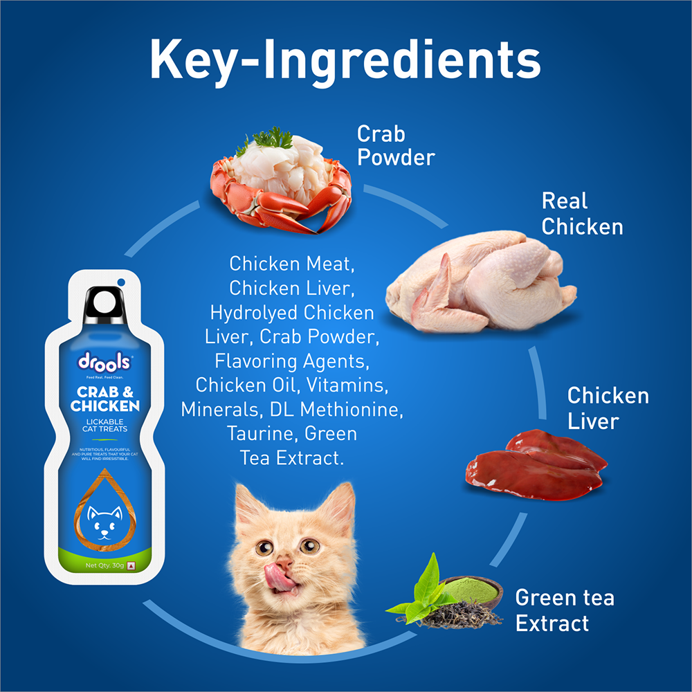Drools Crab & Chicken Creamy Lickable Cat Treats Cats-Treats & Others Drools