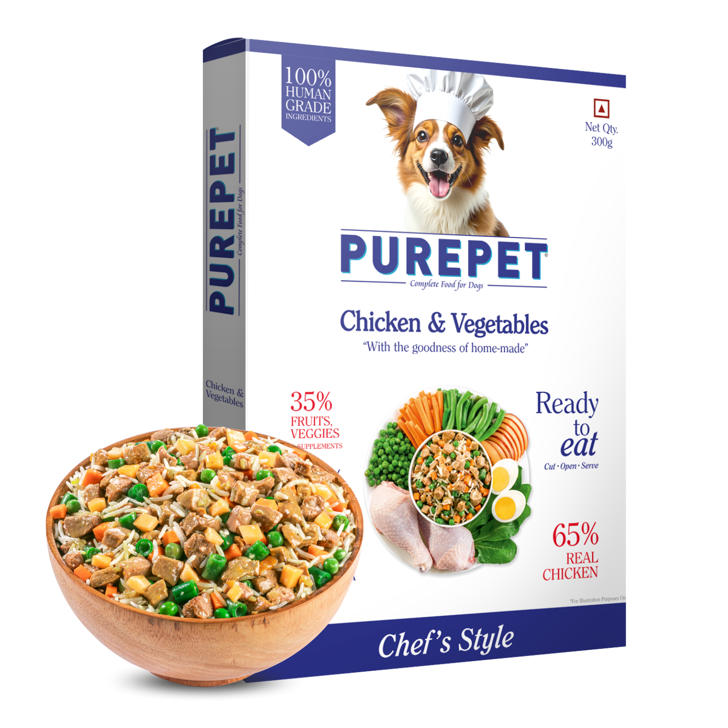 Purepet Chicken and Pumpkin & Chicken and Vegetable Biryani Fresh Food for Dogs Combo Dogs-Fresh Food Purepet