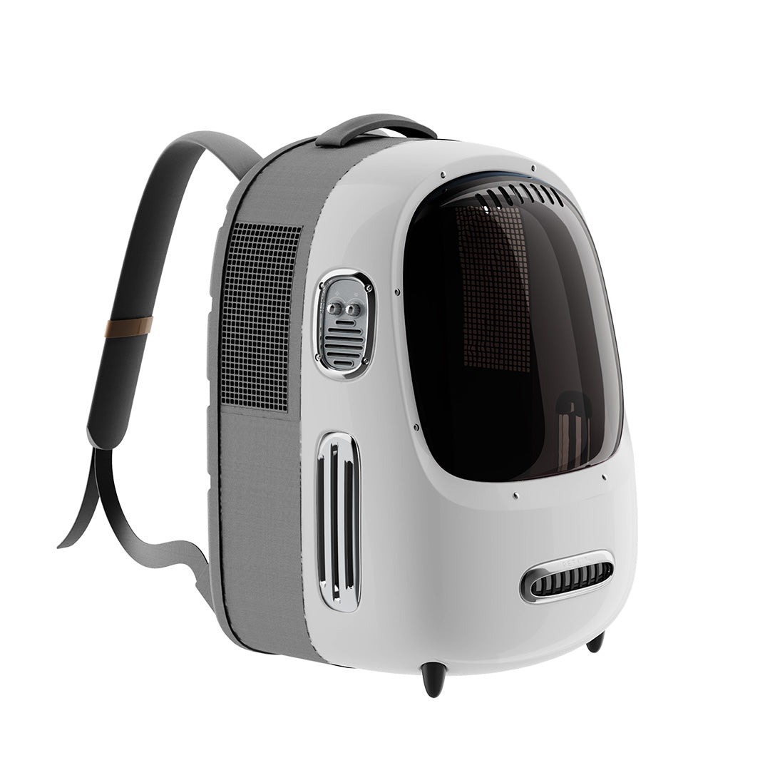 Petkit Breezy 2 Smart Carrier Backpack for Cats (White) Cats-Bedding, Mats & Travel Supplies Petkit Dropship 13x12x18in