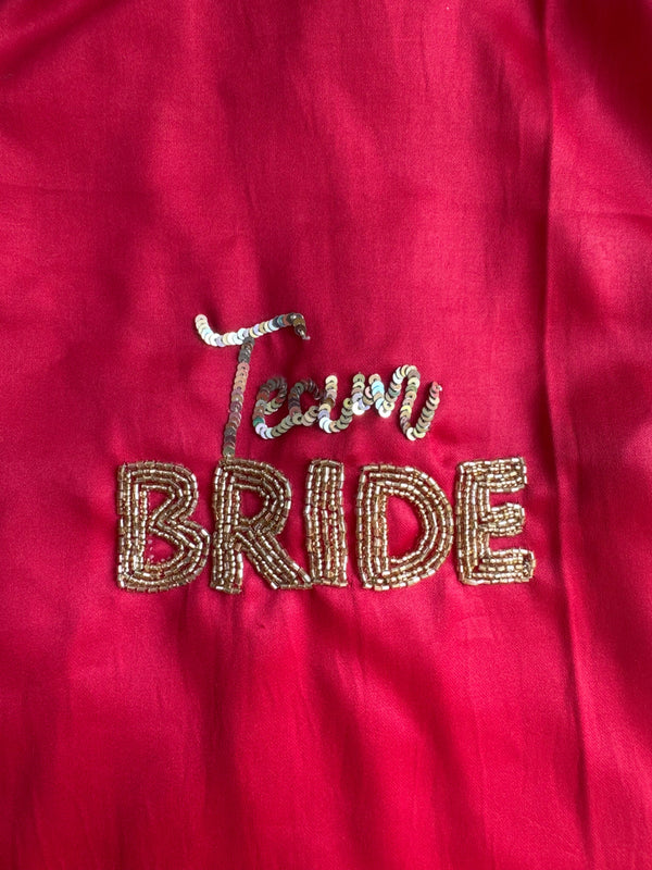 Pawgy Pets Team Bride Beadwork Tshirt for Dogs (Red)
