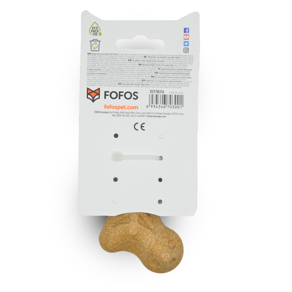 Fofos Woodplay Bone Toy for Dogs | For Aggressive Chewers