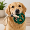 Talking Dog Club Sturdy Dual Grip Oval Chew & Rope Toy for Dogs (Green) Dogs-Toys Talking Dog Club Dropship