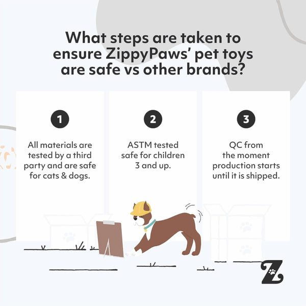 Zippy Paws Squeakie Pads Bear & Moose Plush Toy for Dogs