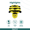 Zippy Paws Squeakie Crawler Bertie the Bee Plush Toy for Dogs Dogs-Toys Zippy Paws
