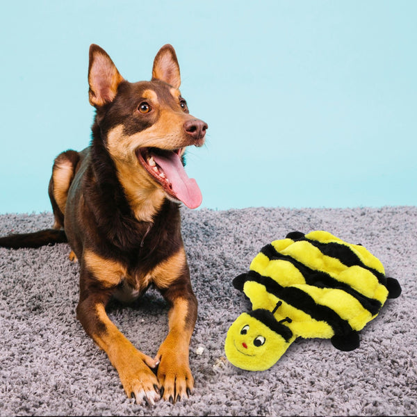 Zippy Paws Squeakie Crawler Bertie the Bee Plush Toy for Dogs