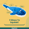 Zippy Paws Blue Whale Jigglerz Plush Toy for Dogs Dogs-Toys Zippy Paws