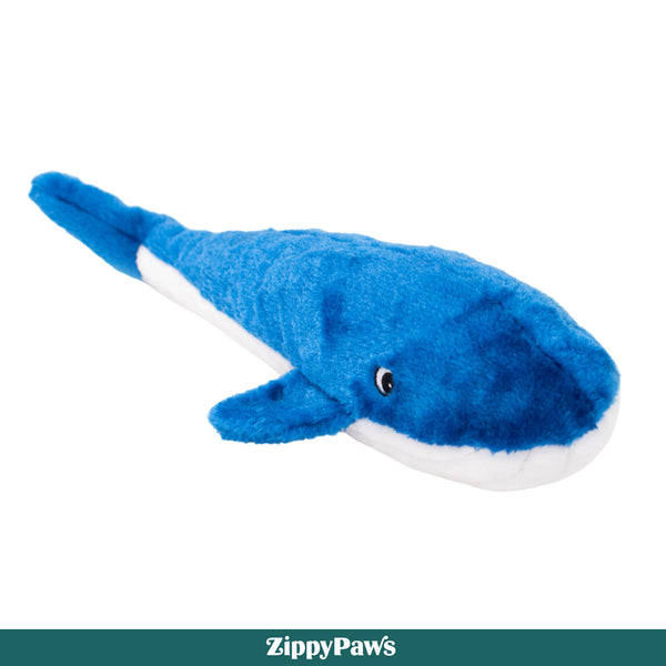 Zippy Paws Blue Whale Jigglerz Plush Toy for Dogs