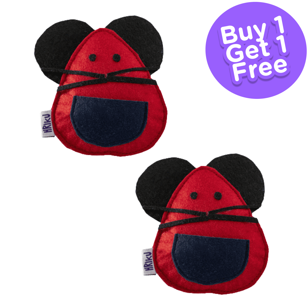 Hriku Mooshak Mouse Catnip Toy for Cats (Buy 1 Get 1 Free)