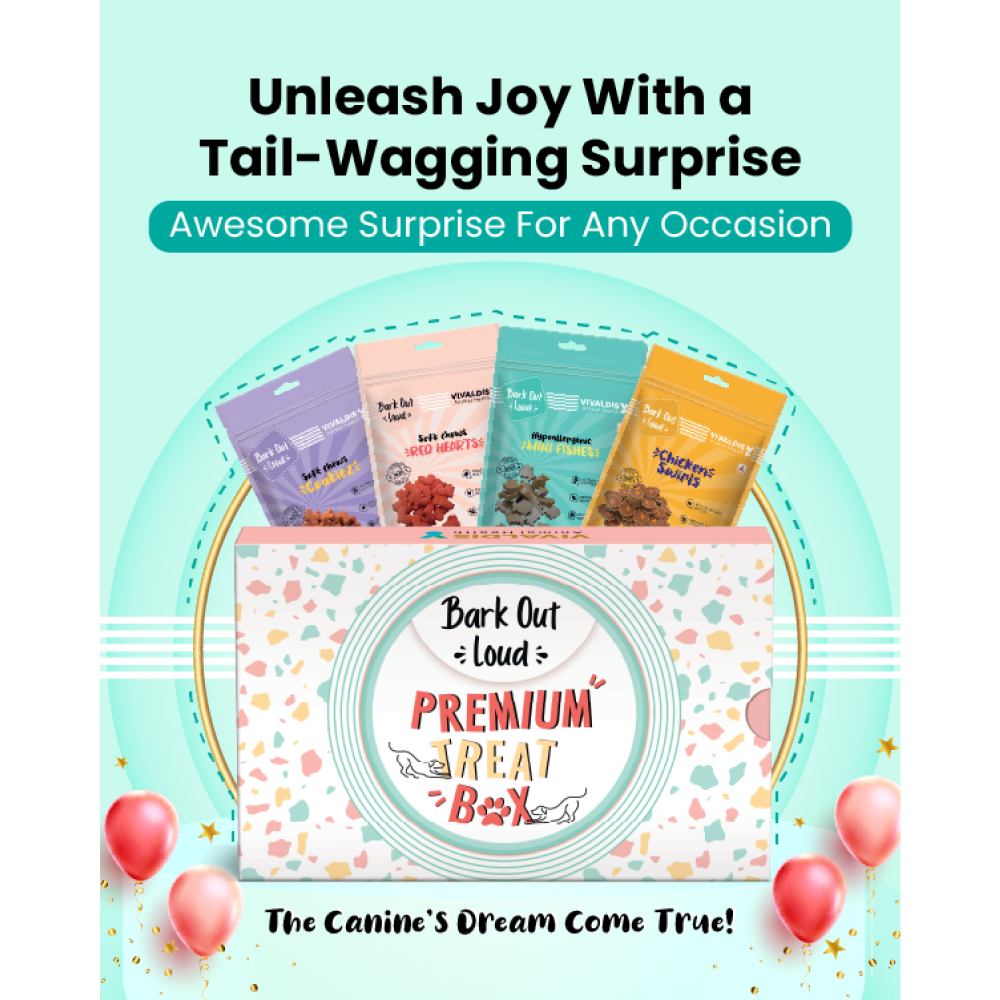 Bark Out Loud Premium Treat Box Chicken and Fish Dog Treat Dog Treats + Others Bark Out Loud