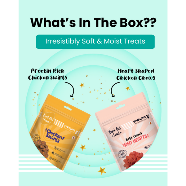 Bark Out Loud Premium Treat Box Chicken and Fish Dog Treat