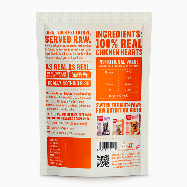Right4Paws Chicken Heart Dog Treats