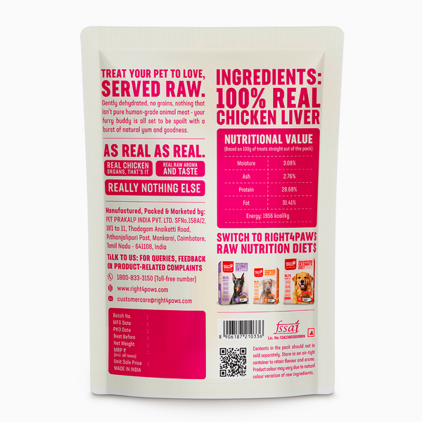 Right4Paws Chicken Liver Dog Treats