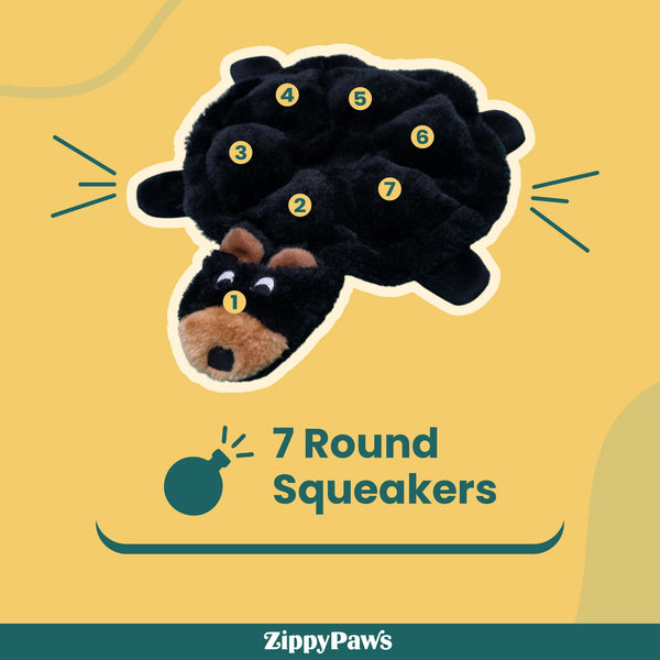 Zippy Paws Squeakie Crawler Bubba the Bear Plush Toy for Dogs