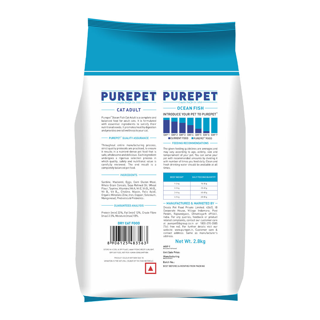 Purepet Ocean Fish Adult Cat Dry Food Cats- Dry food Purepet