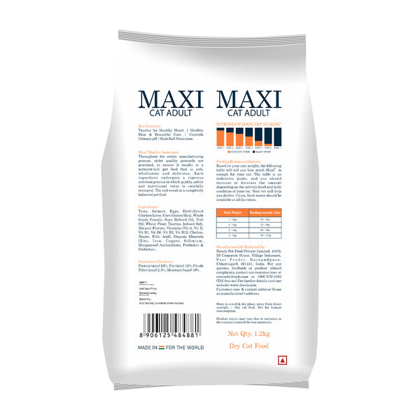 Maxi Adult Tuna & Salmon Adult Dry Cat Food