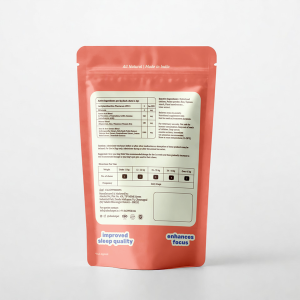 Absolut Pet Calming Chews Supplements Relieves Stress & Anxiety for Dogs