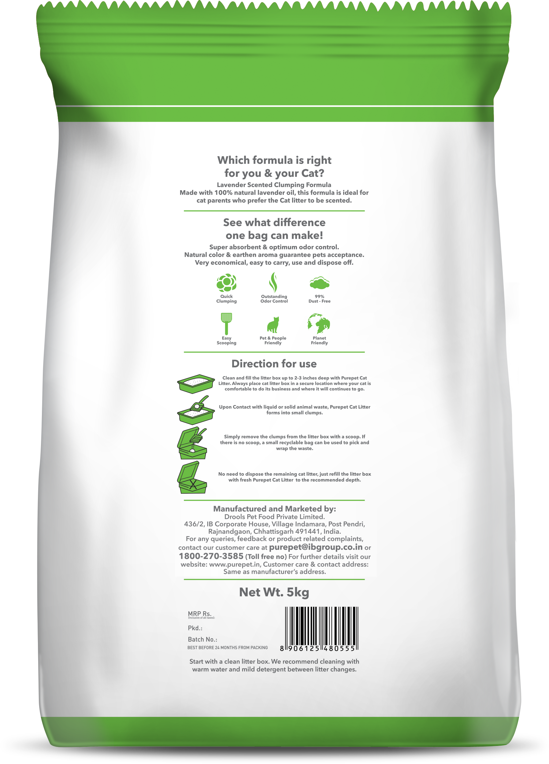 Purepet Lavender Scented Clumping Cat Litter Cats-Litter Purepet Litter