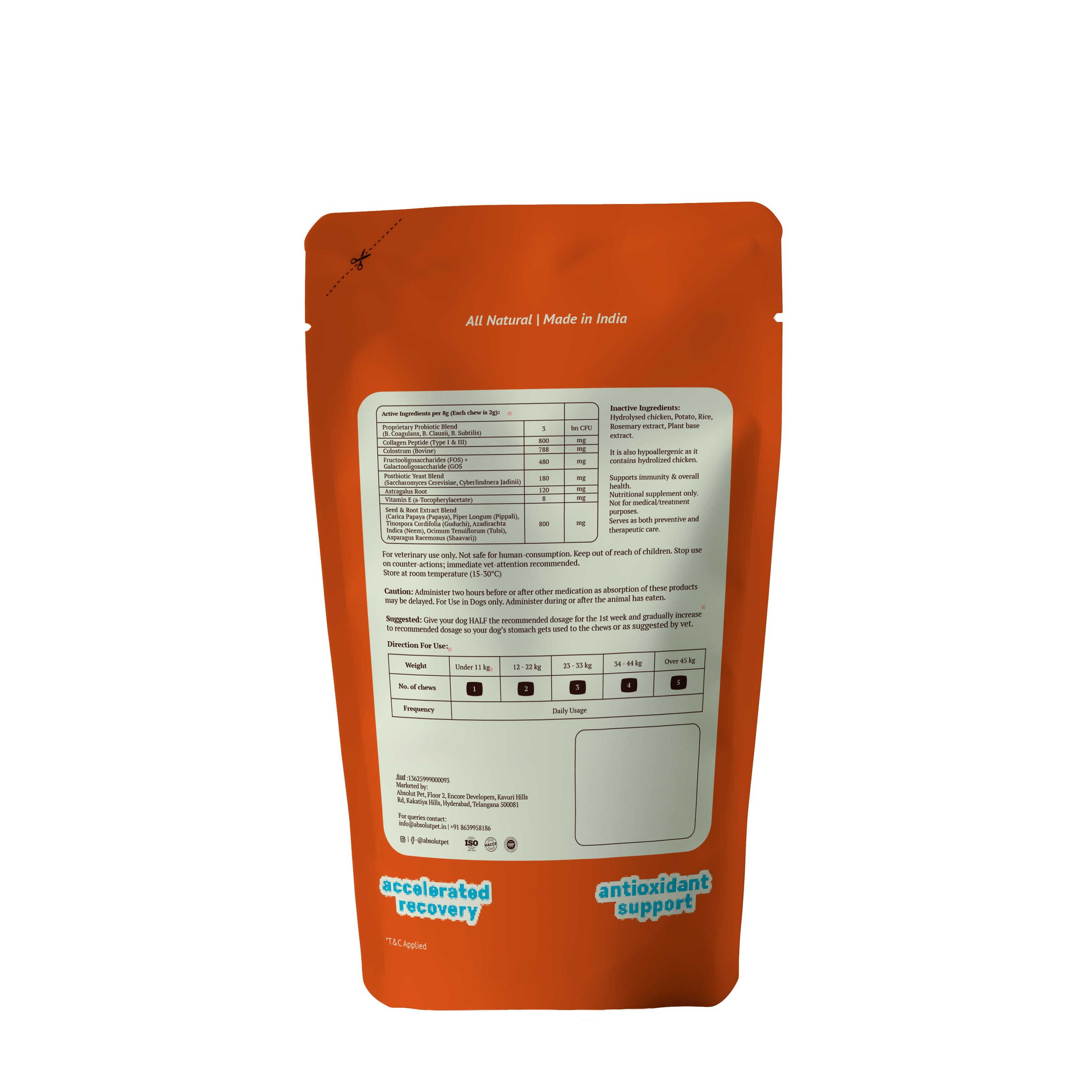 Absolut Pet Postbiotics to Boost Immunity Chews Dogs Treat