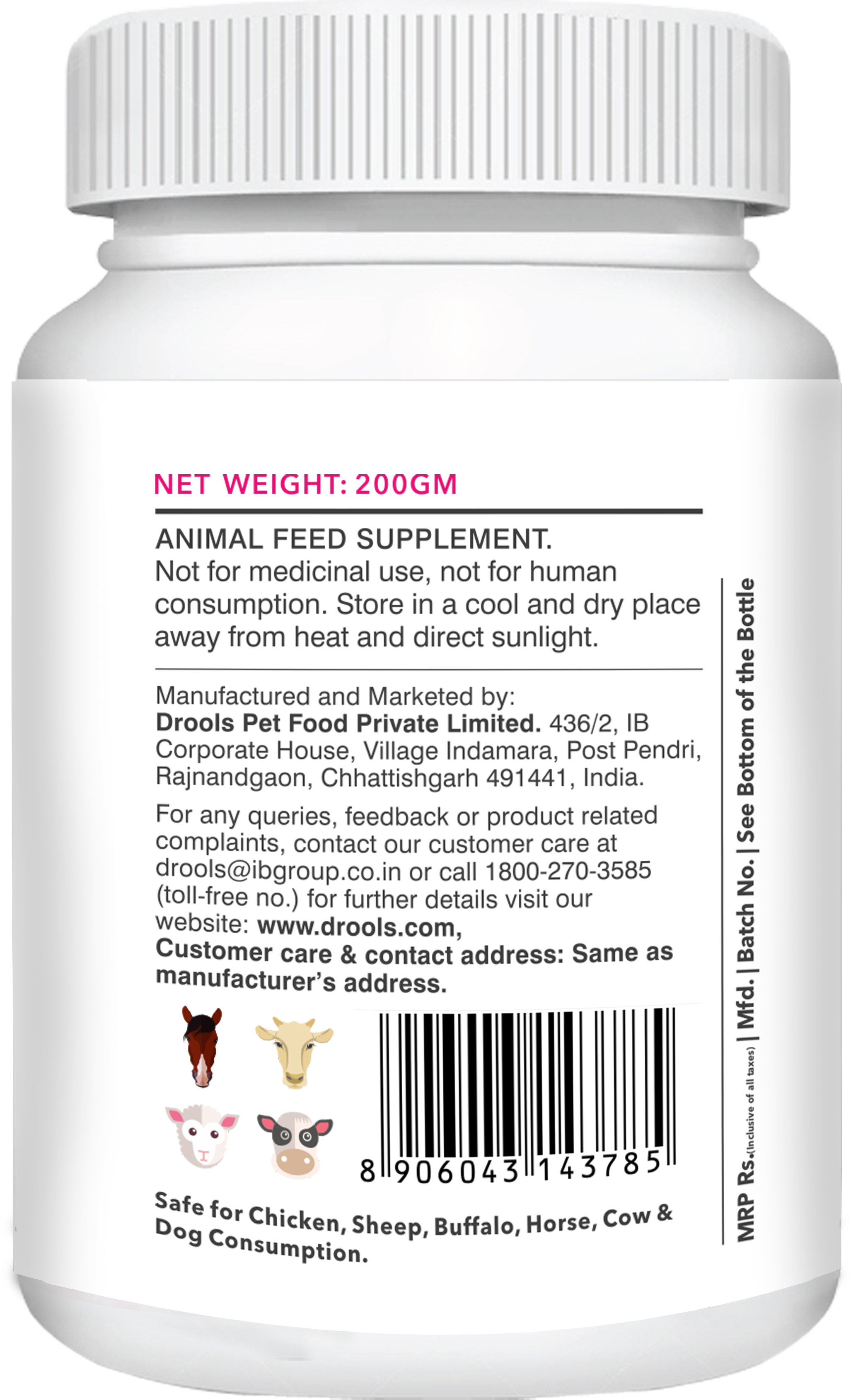 Drools Absolute Skin & Coat Supplement Tablets for Dogs Dogs-Health & Wellness Drools
