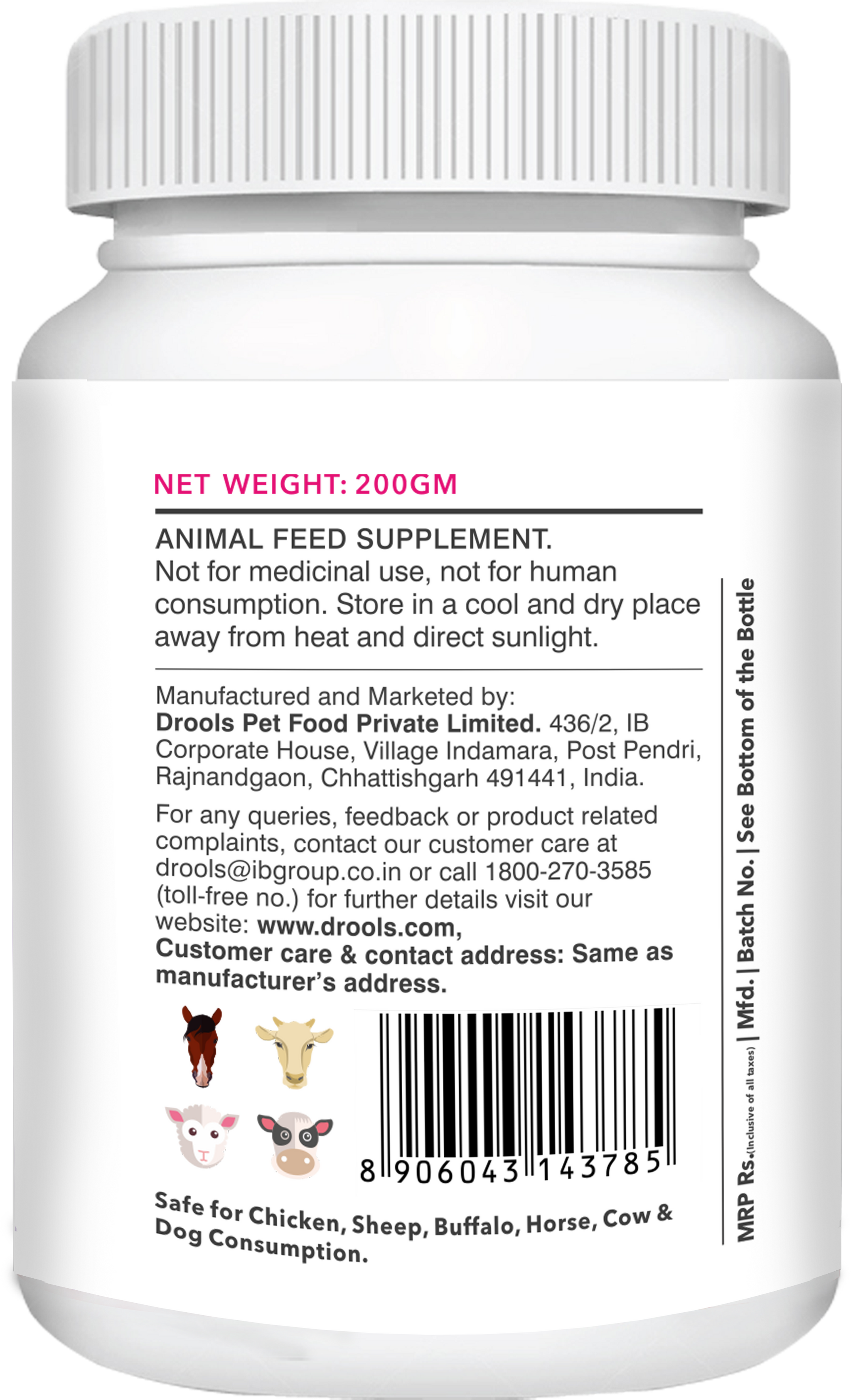 Drools Absolute Skin & Coat Supplement Tablets for Dogs Dogs-Health & Wellness Drools