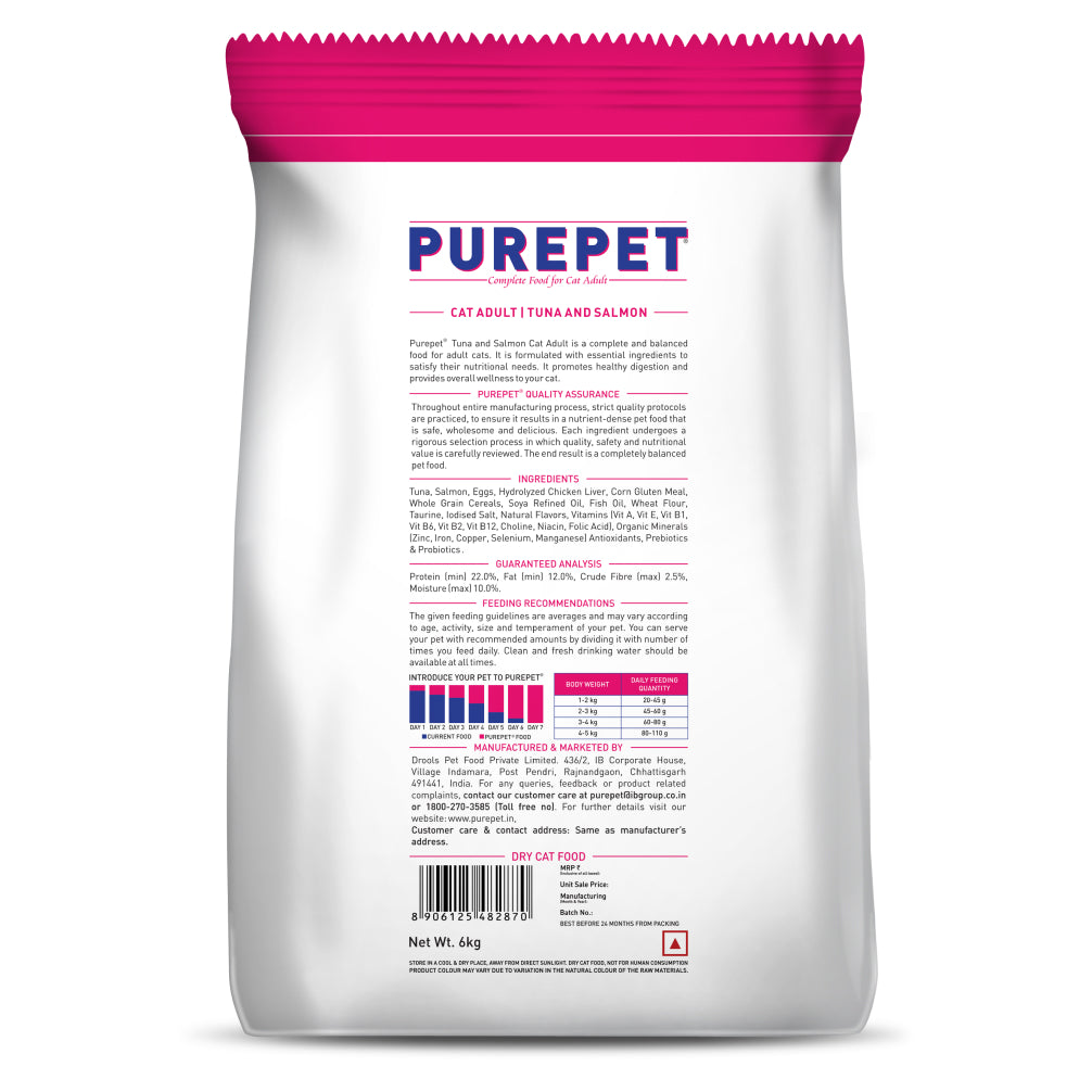 Purepet Tuna and Salmon Adult Cat Dry Food Cats- Dry food Purepet