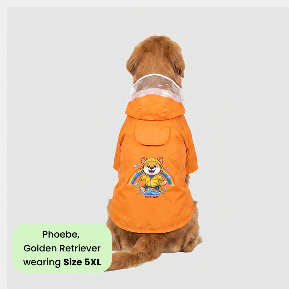 Pets Way Mistiq Orange Rainbhaw Raincoat for Dogs Dogs-Clothing & Accessories Pets Way Dropship