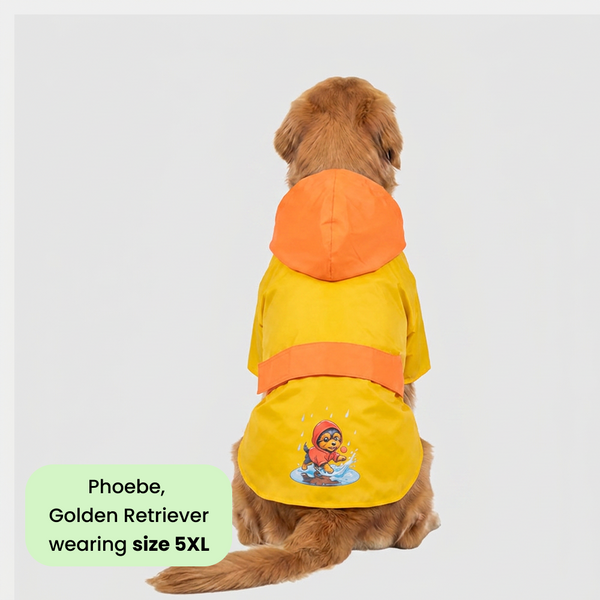 Thunder Dog Raincoat for Dogs (Yellow Orange)