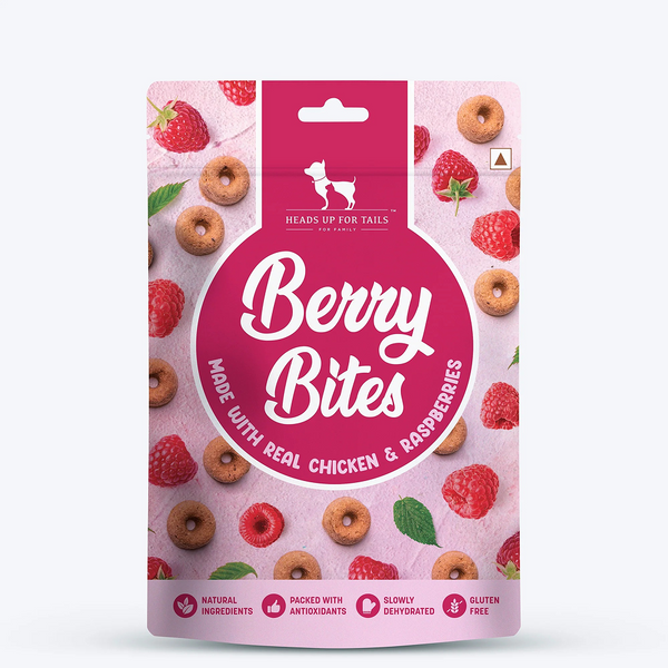 HUFT Berry Bites Gluten Free Real Chicken & Raspberries Dog Treats