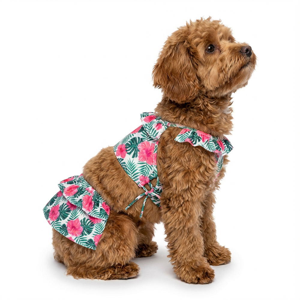 Pet Bigginis For Dogs (White/Pink/Green)