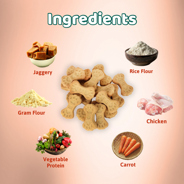 BearHugs Real Chicken & Carrot Bikkit Gluten Free Cookies Dog Treats